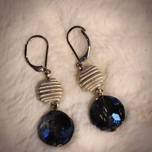 Earrings Blue and Silver
